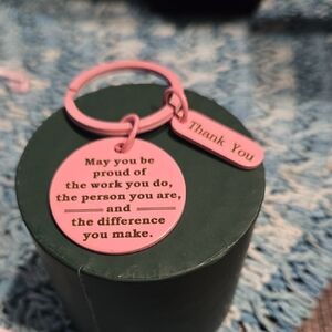 Pink Inspirational Keychain